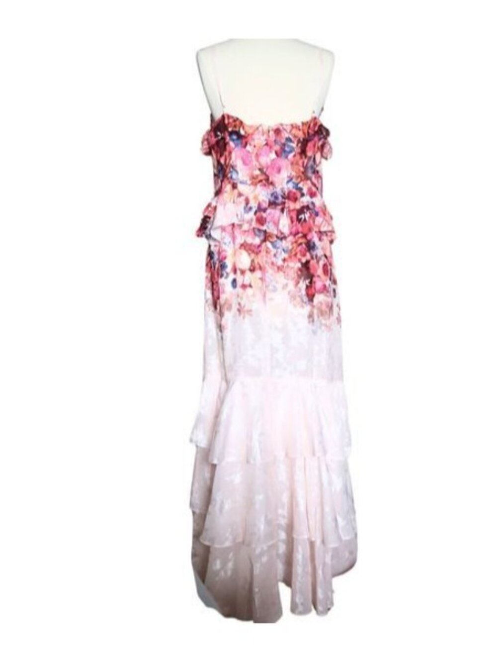 NWT Elliatt Perla Frilled Maxi Dress gown in Floral pink XXL - Picture 2 of 16